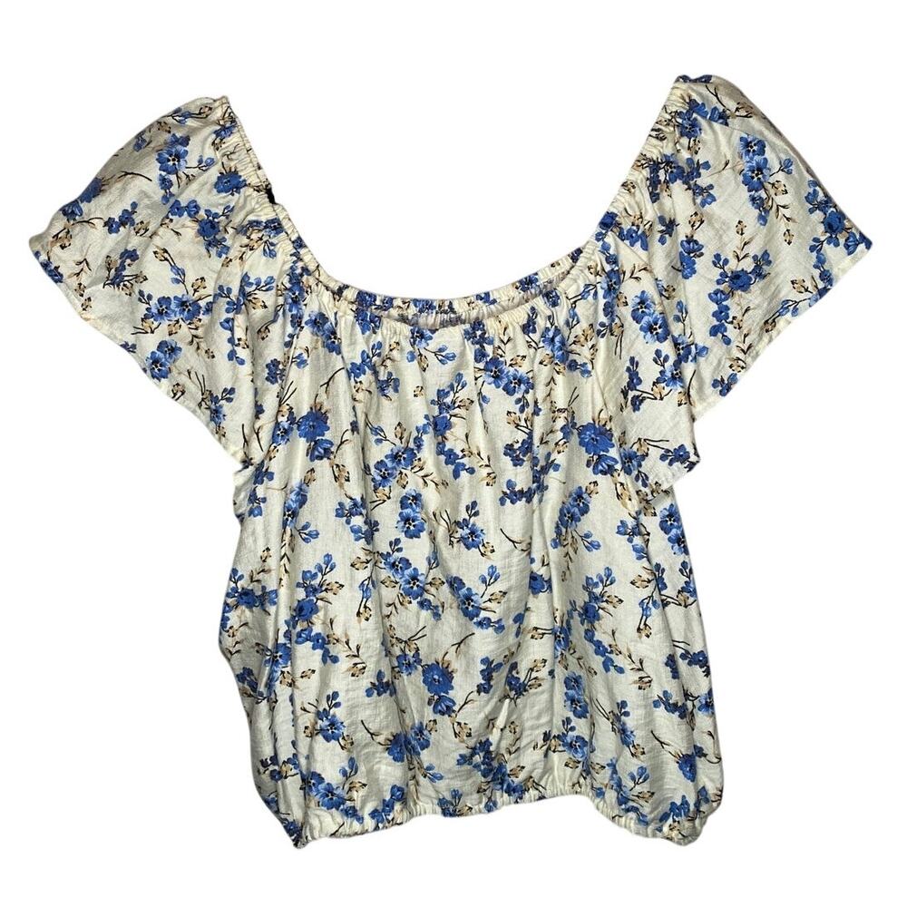 NWT - A New Day Women's XL Floral Off-Shoulder Blouse - Picture 2 of 10